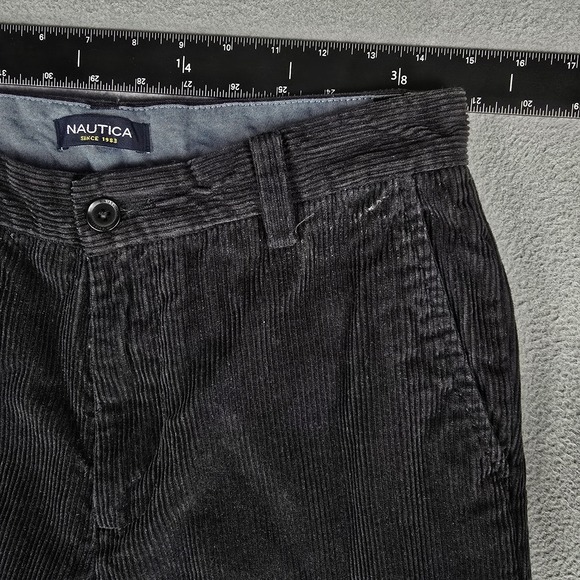 Nautica Corduroy Pants Mens 30x30 Black The Deck Pant Classic Fit Casual Chino‎ - Picture 7 of 14